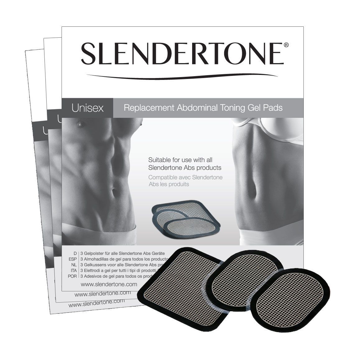 3-Pack - Ab Toning Belt Gel Pads